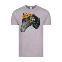 Vintage Zinc black and white western horse Vintage Tee - RanaPortraitStore