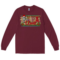 Burgundy christmas western papa claus Long Sleeve Tee - RanaPortraitStore