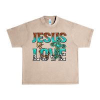 French Oak jesus is love Urban Heavy Tee - texasbilliewilder