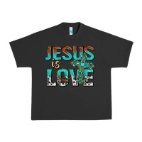 Pigment Black jesus is love Urban Heavy Tee - texasbilliewilder