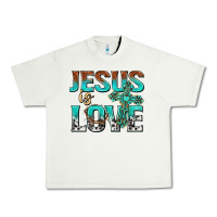Pistachio jesus is love Urban Heavy Tee - texasbilliewilder