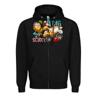 Black i dig 100 days of school Zipper Hoodie - RacoonDesign