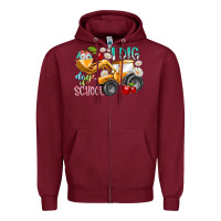 Burgundy i dig 100 days of school Zipper Hoodie - RacoonDesign