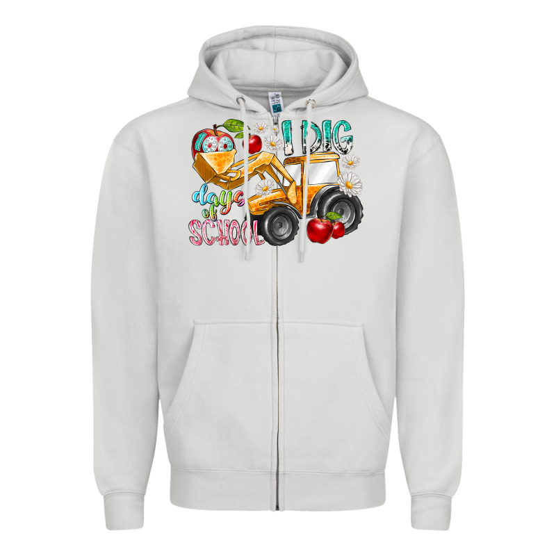 I Dig 100 Days Of School Zipper Hoodie by RacoonDesign | Teevron
