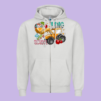 I Dig 100 Days Of School Zipper Hoodie Designed By Racoondesign