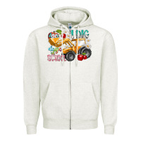 Oatmeal Heather i dig 100 days of school Zipper Hoodie - RacoonDesign