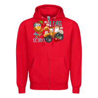 Red i dig 100 days of school Zipper Hoodie - RacoonDesign