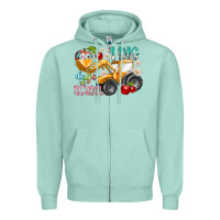 Seafoam i dig 100 days of school Zipper Hoodie - RacoonDesign