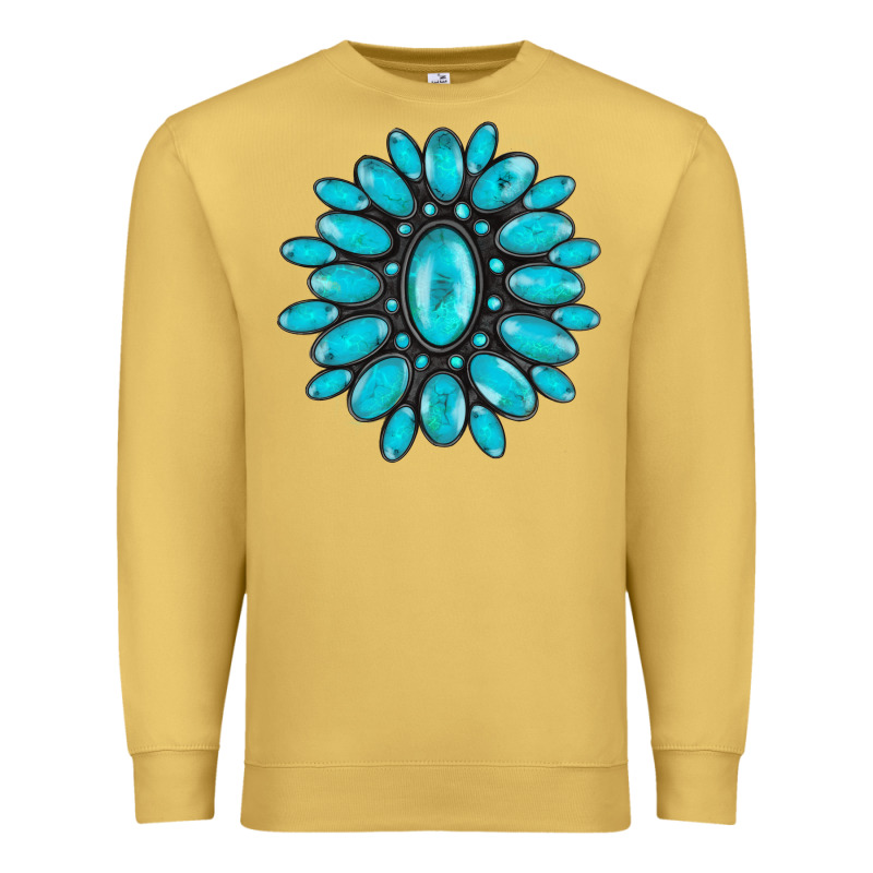Turqoise Gemstone Premium Sweatshirt by AdoDesignShop | Teevron