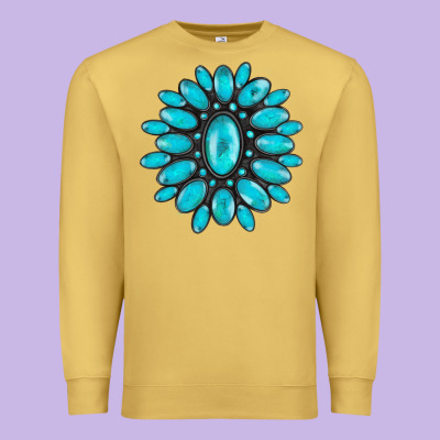 Turqoise Gemstone Premium Sweatshirt Designed By Adodesignshop