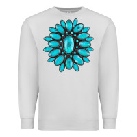 Dove Grey turqoise gemstone Premium Sweatshirt - AdoDesignShop
