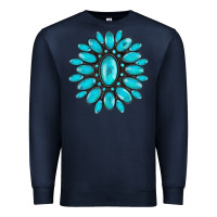 Navy turqoise gemstone Premium Sweatshirt - AdoDesignShop