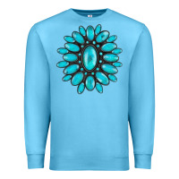 Ocean Blue turqoise gemstone Premium Sweatshirt - AdoDesignShop
