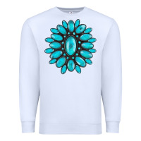 White turqoise gemstone Premium Sweatshirt - AdoDesignShop