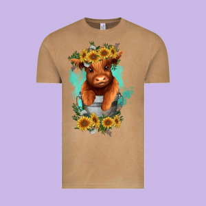 Baby Cow In A Bucket Vintage Tee Designed By Ranaportraitstore