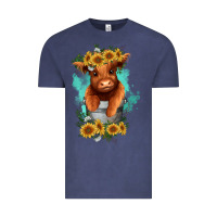 Vintage Denim baby cow in a bucket Vintage Tee - RanaPortraitStore