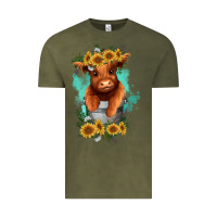 Vintage Olive baby cow in a bucket Vintage Tee - RanaPortraitStore