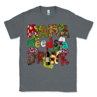 Charcoal Heather Mama Needs A Drink Classic Tee - FaDigitalArtStudio