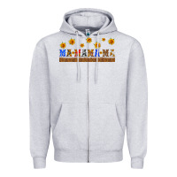 Heather Grey usa mama libbey cup Zipper Hoodie - HRA Design Shop