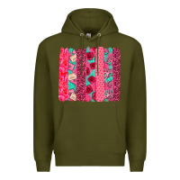Army Green valentines day brushstroke Premium Hoodie - NancyCooperArtShop