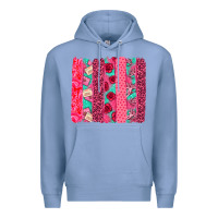 Colony Blue valentines day brushstroke Premium Hoodie - NancyCooperArtShop