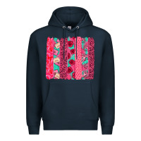 Navy valentines day brushstroke Premium Hoodie - NancyCooperArtShop