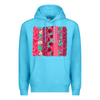 Ocean Blue valentines day brushstroke Premium Hoodie - NancyCooperArtShop