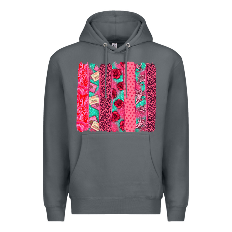 Valentines Day Brushstroke Premium Hoodie by NancyCooperArtShop | Teevron