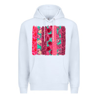 White valentines day brushstroke Premium Hoodie - NancyCooperArtShop