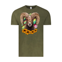 Vintage Olive bighorn sheep Vintage Tee - RanaPortraitStore