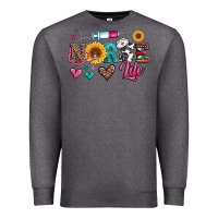 Charcoal Heather western nurse life Premium Sweatshirt - Artiststas