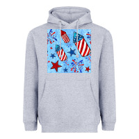 Heather Grey 4th of july firecracker and star seamless  pattern Heavyweight Hoodie - BundleAndBundleShop