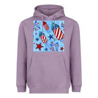 Lavender 4th of july firecracker and star seamless  pattern Heavyweight Hoodie - BundleAndBundleShop