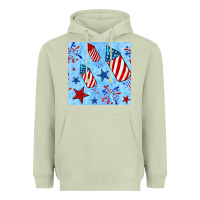 Matcha 4th of july firecracker and star seamless  pattern Heavyweight Hoodie - BundleAndBundleShop