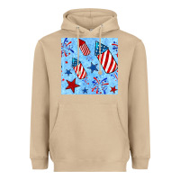 Mushroom 4th of july firecracker and star seamless  pattern Heavyweight Hoodie - BundleAndBundleShop