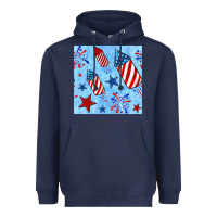 Navy 4th of july firecracker and star seamless  pattern Heavyweight Hoodie - BundleAndBundleShop