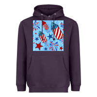 Plum 4th of july firecracker and star seamless  pattern Heavyweight Hoodie - BundleAndBundleShop