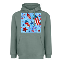Sage 4th of july firecracker and star seamless  pattern Heavyweight Hoodie - BundleAndBundleShop
