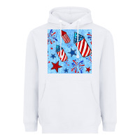White 4th of july firecracker and star seamless  pattern Heavyweight Hoodie - BundleAndBundleShop