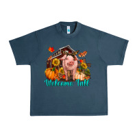 Midnight Navy Welcome fall pig Urban Heavy Tee - RanaPortraitStore