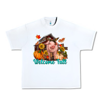White Welcome fall pig Urban Heavy Tee - RanaPortraitStore