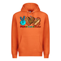 Carrot peace love hotdogs Premium Hoodie - AdoDesignShop