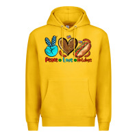 Lemon peace love hotdogs Premium Hoodie - AdoDesignShop