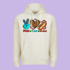 Peace Love Hotdogs Premium Hoodie Designed By Adodesignshop