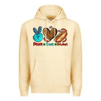 Pina Colada peace love hotdogs Premium Hoodie - AdoDesignShop