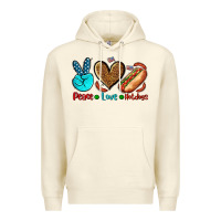 Sandshell peace love hotdogs Premium Hoodie - AdoDesignShop