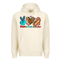 Tofu peace love hotdogs Premium Hoodie - AdoDesignShop