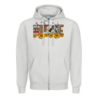 Dove Grey nurse sunflower Zipper Hoodie - FaDigitalArtStudio