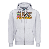 Heather Grey nurse sunflower Zipper Hoodie - FaDigitalArtStudio