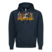 Navy nurse sunflower Zipper Hoodie - FaDigitalArtStudio
